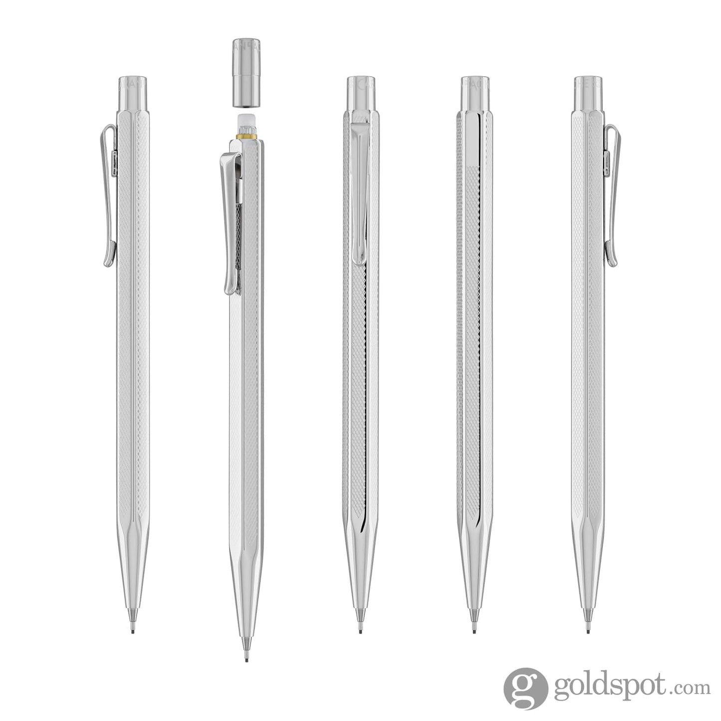 Caran d’Ache Ecridor Retro Mechanical Pencil in Silver Plated and Rhodium Coated - 0.7mm Mechanical Pencils