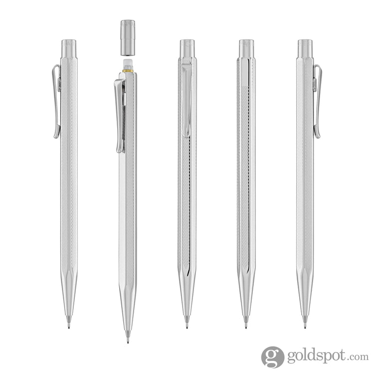 Caran d’Ache Ecridor Retro Mechanical Pencil in Silver Plated and Rhodium Coated - 0.7mm Mechanical Pencils