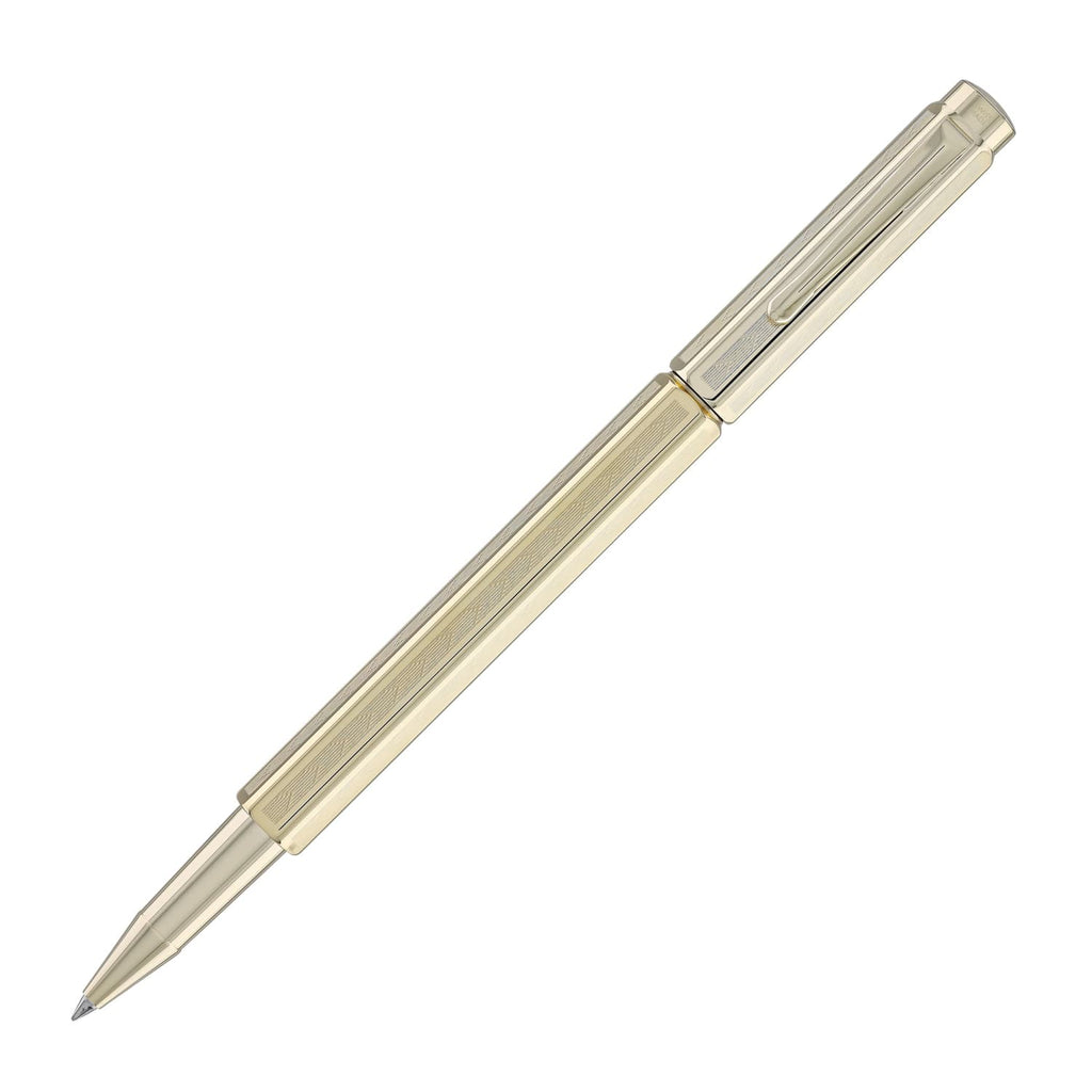 Caran d’Ache Ecridor Rollerball Pen in Gold Plated Chevron Rollerball Pen