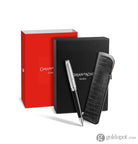 Caran d’Ache Leman Ballpoint Pen in Damier Gift Set with Leather Case - Special Edition Ballpoint Pens