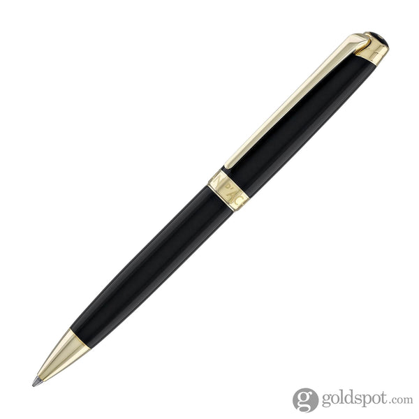 Caran d’Ache Léman Ballpoint Pen in Ebony Black Lacquer with Gold Plated Ballpoint Pens