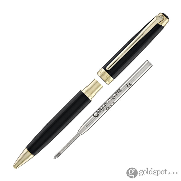 Caran d’Ache Léman Ballpoint Pen in Ebony Black Lacquer with Gold Plated Ballpoint Pens