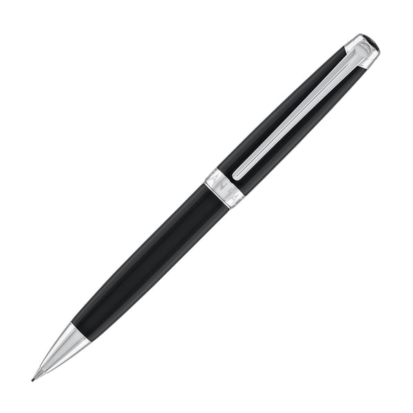 Caran d’Ache Léman Mechanical Pencil in Ebony Black Lacquer Silver Plated and Rhodium Coated - 0.7mm Mechanical Pencils