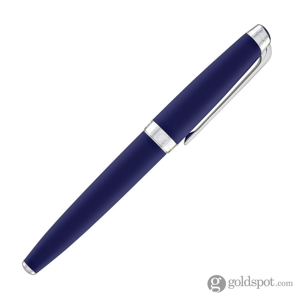 Caran d’Ache Léman Rollerball Pen in Matte Blue with Silver Plated and Rhodium Coated Rollerball Pen