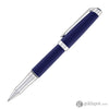 Caran d’Ache Léman Rollerball Pen in Matte Blue with Silver Plated and Rhodium Coated Rollerball Pen