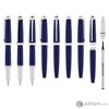 Caran d’Ache Léman Rollerball Pen in Matte Blue with Silver Plated and Rhodium Coated Rollerball Pen