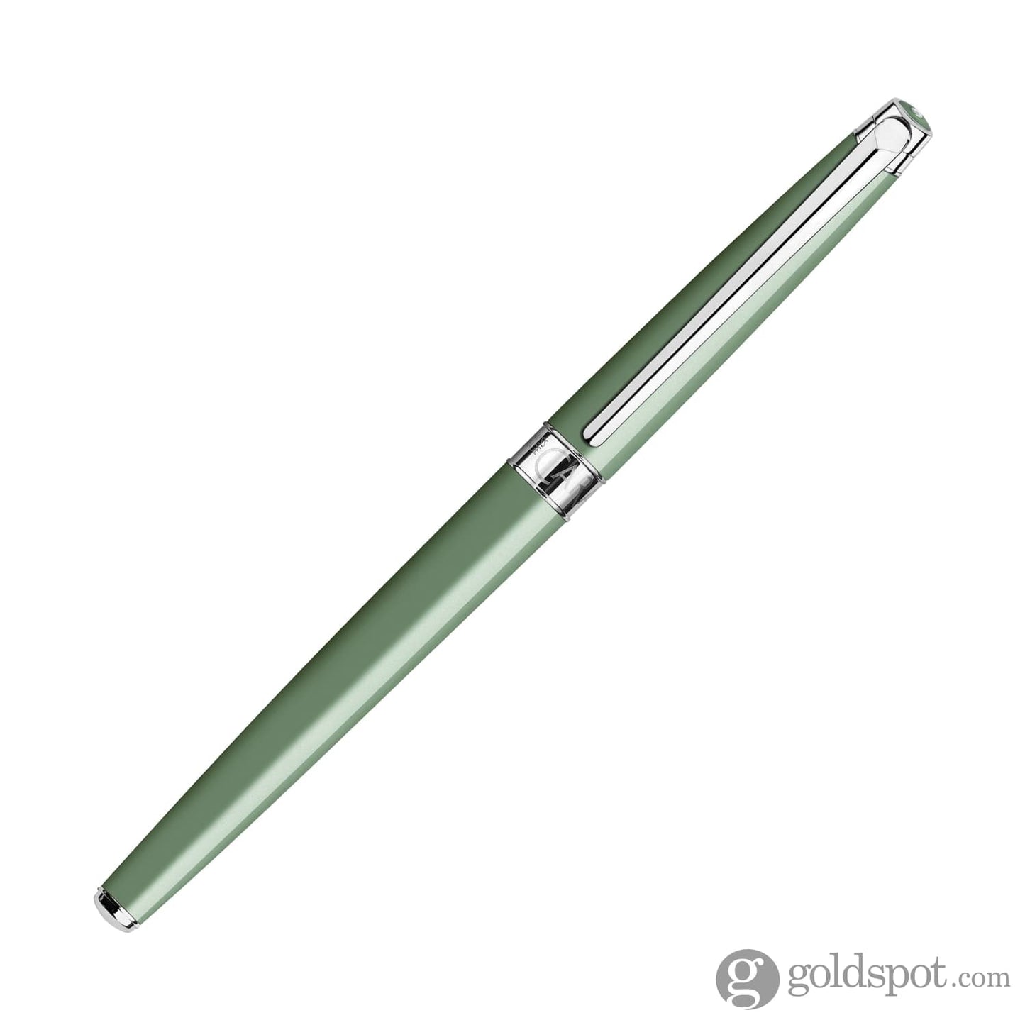 Caran d’Ache Léman Slim Fountain Pen in Vert de Gris - 18K Gold Fountain Pen