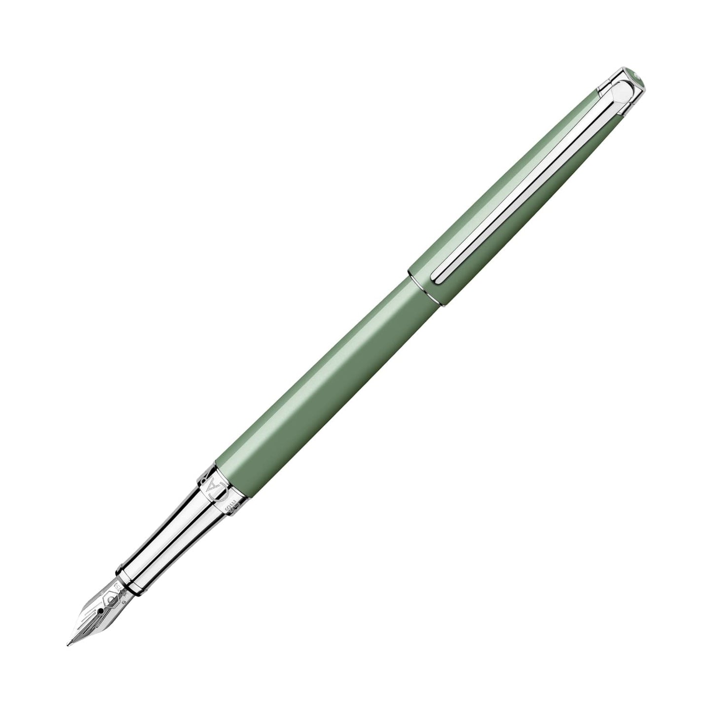 Caran d’Ache Léman Slim Fountain Pen in Vert de Gris - 18K Gold Fountain Pen