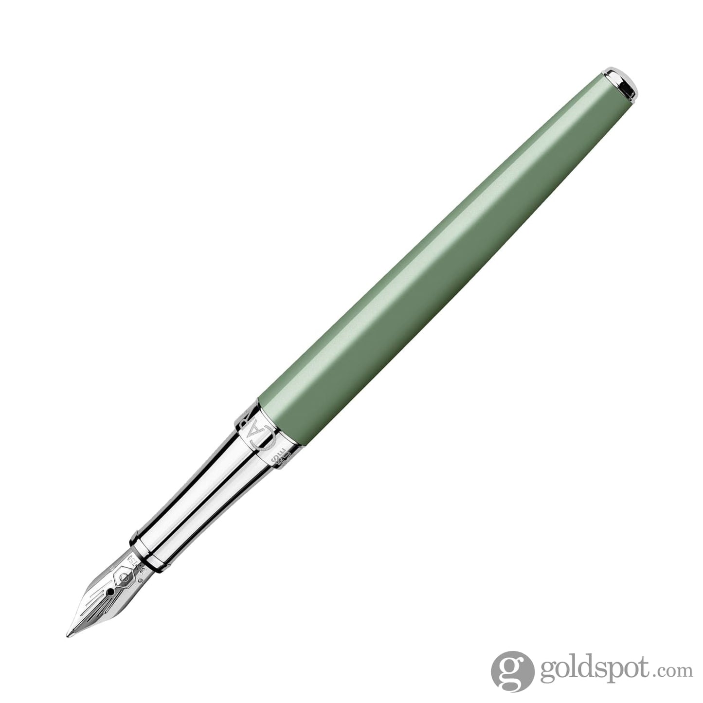 Caran d’Ache Léman Slim Fountain Pen in Vert de Gris - 18K Gold Fountain Pen