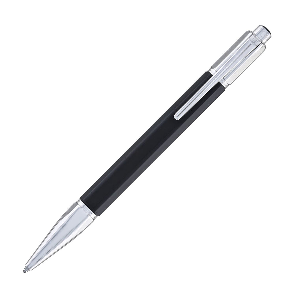 Caran d’Ache Varius Ebony Ballpoint Pen with Silver Plated and Rhodium Coated Ballpoint Pens