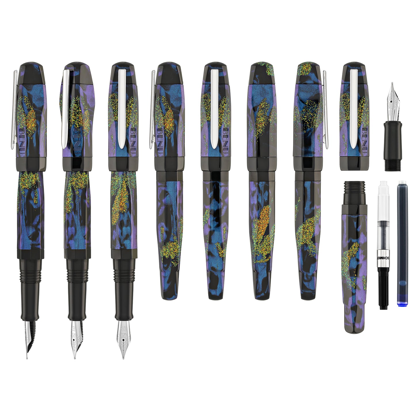 Benu AstroGem Collection Fountain in Echo Fountain Pens