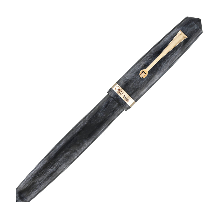 OMAS Studio Rollerball Pen in Grigio Luminoso with Rose Gold Trim