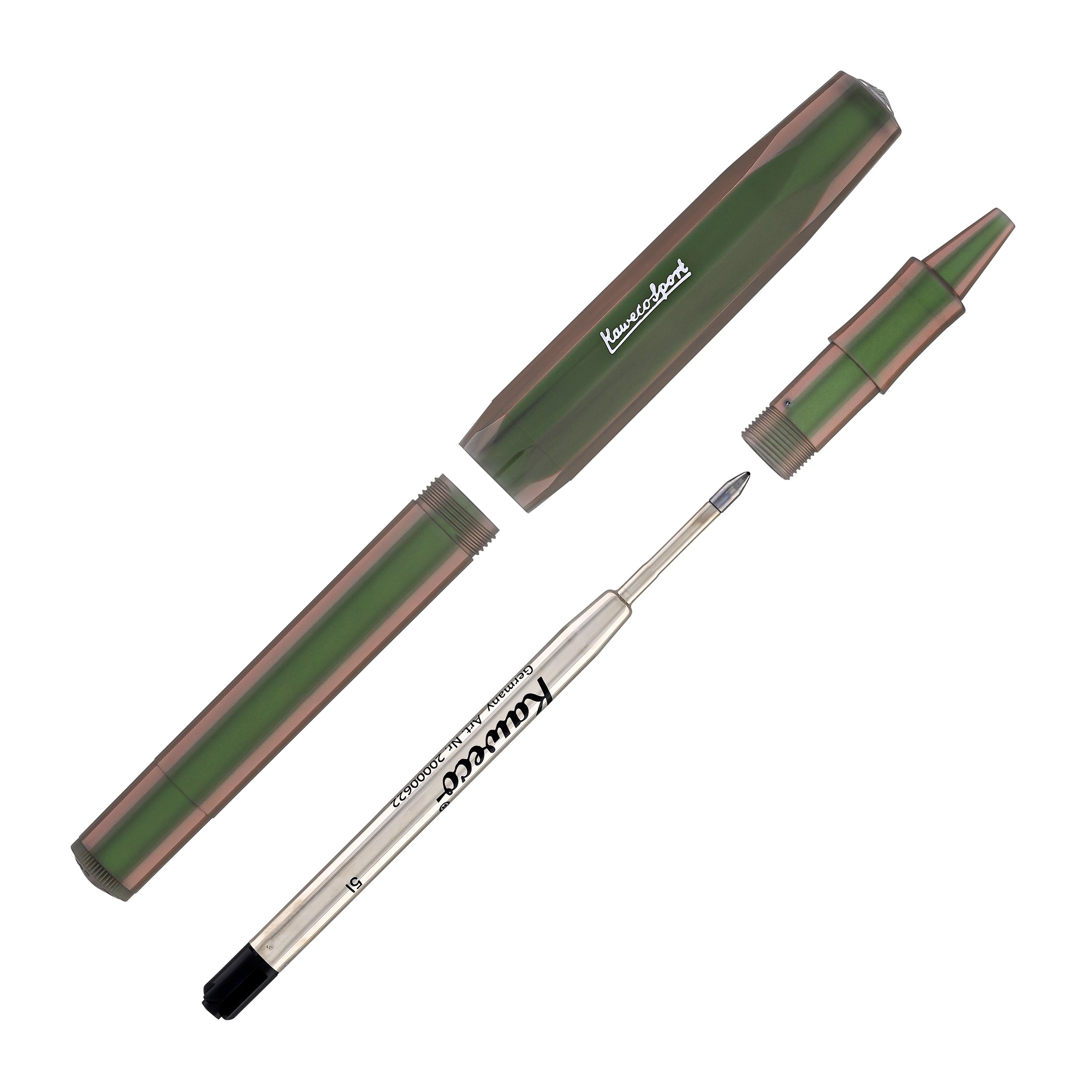 Kaweco Lunar Sport Rollerball Pen in Shadow Green - Goldspot Pens