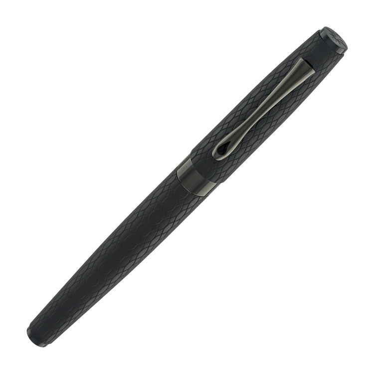 Diplomat Cobra Fountain Pen in Matte Black Guilloche