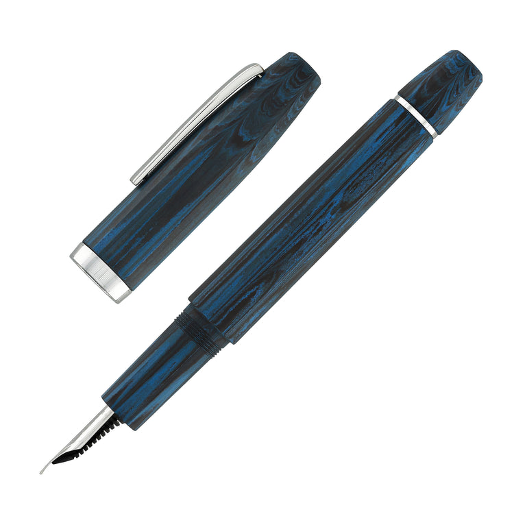 Scribo Flow Fountain Pen in Tempo with Platinum Trim