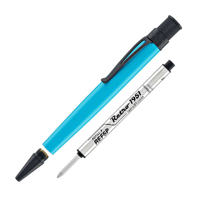 Retro 51 Tornado Stealth Lacquer Rollerball Pen in Deep Aqua