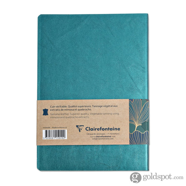 Clairefontaine Ginkgo Softcover Leather Notebook A5 Lined - Set of 2 Notebooks Journals