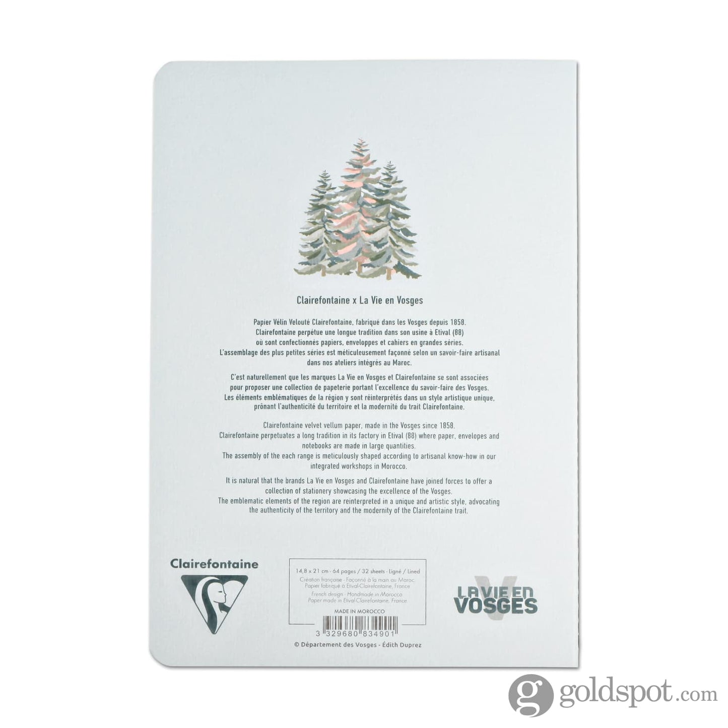 Clairefontaine La Vie en Vosges Staplebound Notebook A5 Lined in Assorted Designs Notebooks Journals