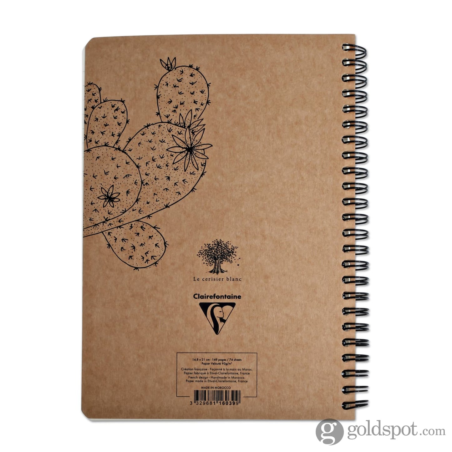 Clairefontaine Le Cerisier Blanc Wirebound Notebook A5 Lined in Assorted Designs Notebooks Journals