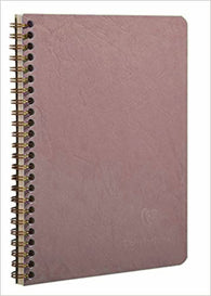 Clairefontaine Wirebound Lined Notebook with Pockets in Rose - 6 x 8.25 in