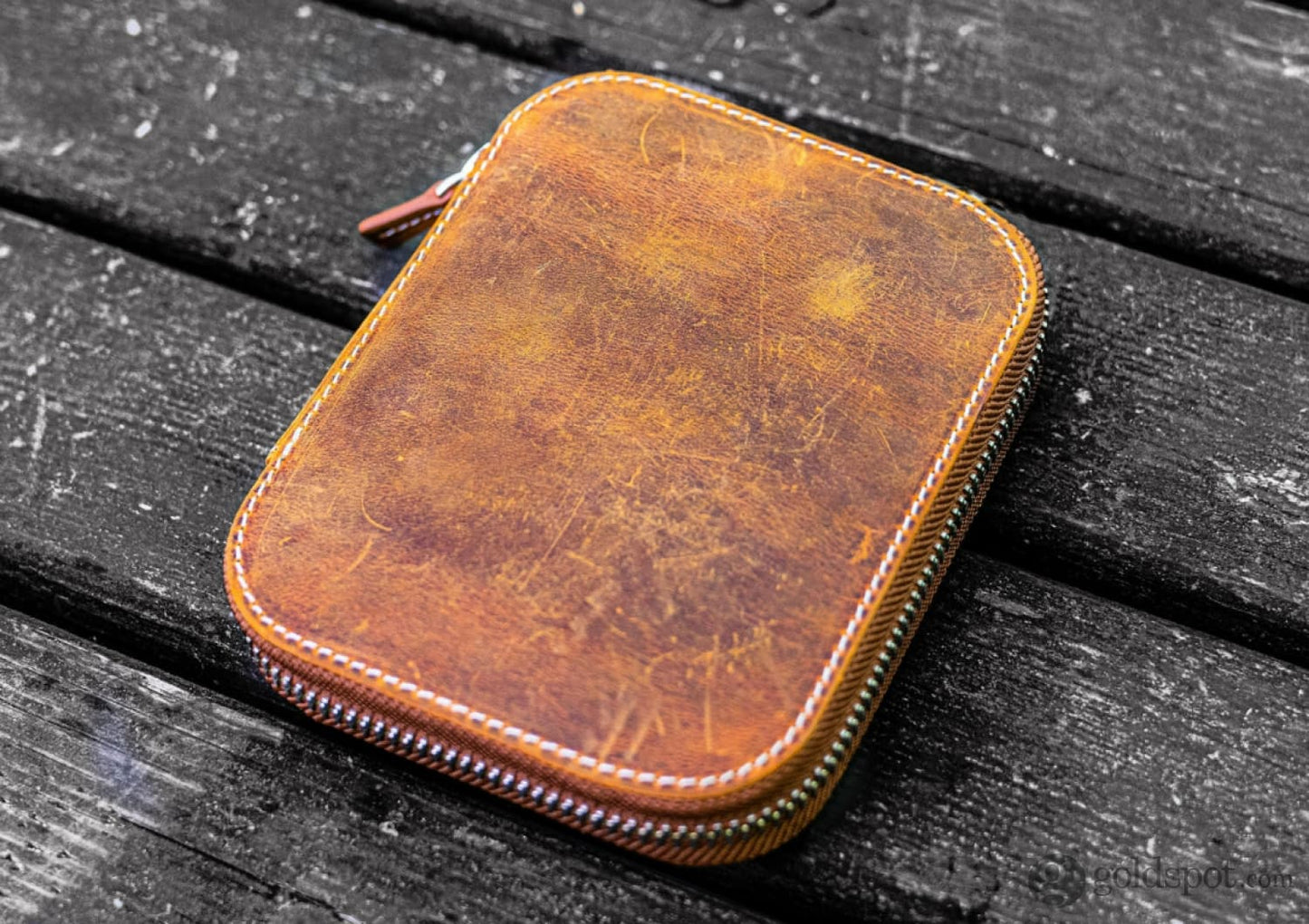 Collectors Pen Case for 14 Pens in Crazy Horse Brown Pen Case