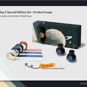 Colorverse 2024 Colorvent Calendar Top 3 Bottled Ink Set - 15mL Bottled Ink