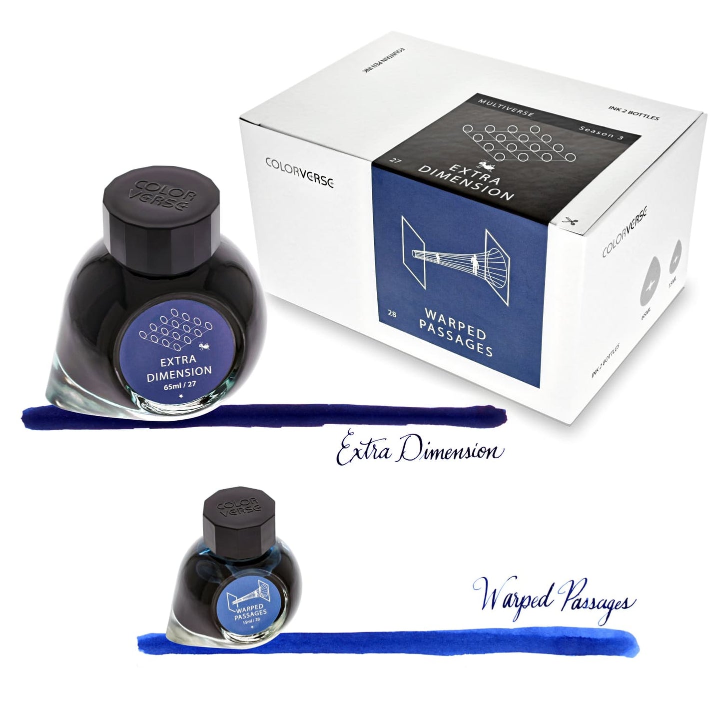 Colorverse Multiverse Bottled Ink in Extra Dimension & Warped Passages - Set of 2 Bottled Ink