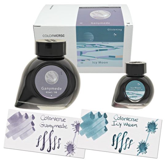 Colorverse Season 8 The Grand Expedition Bottled Ink in Ganymede & Icy Moon Glistening - Set of 2 (65ml+15ml)