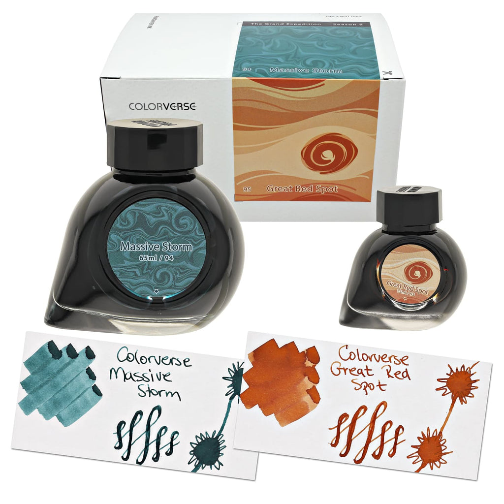 Colorverse Season 8 The Grand Expedition Bottled Ink in Massive Storm & Great Red Spot - Set of 2 (65ml + 15ml)