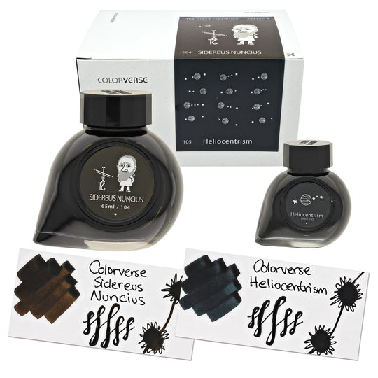 Colorverse Season 8 The Grand Expedition Bottled Ink in Sidereus Nuncius & Heliocentrism - Set of 2 (65ml+15ml)