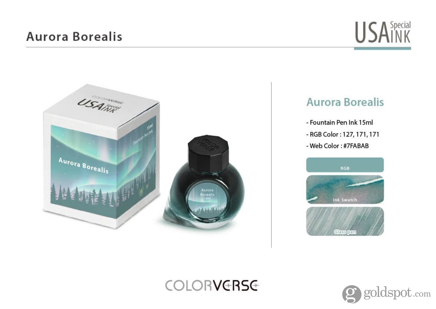 Colorverse USA Special Bottled Ink in Alaska (Aurora Borealis