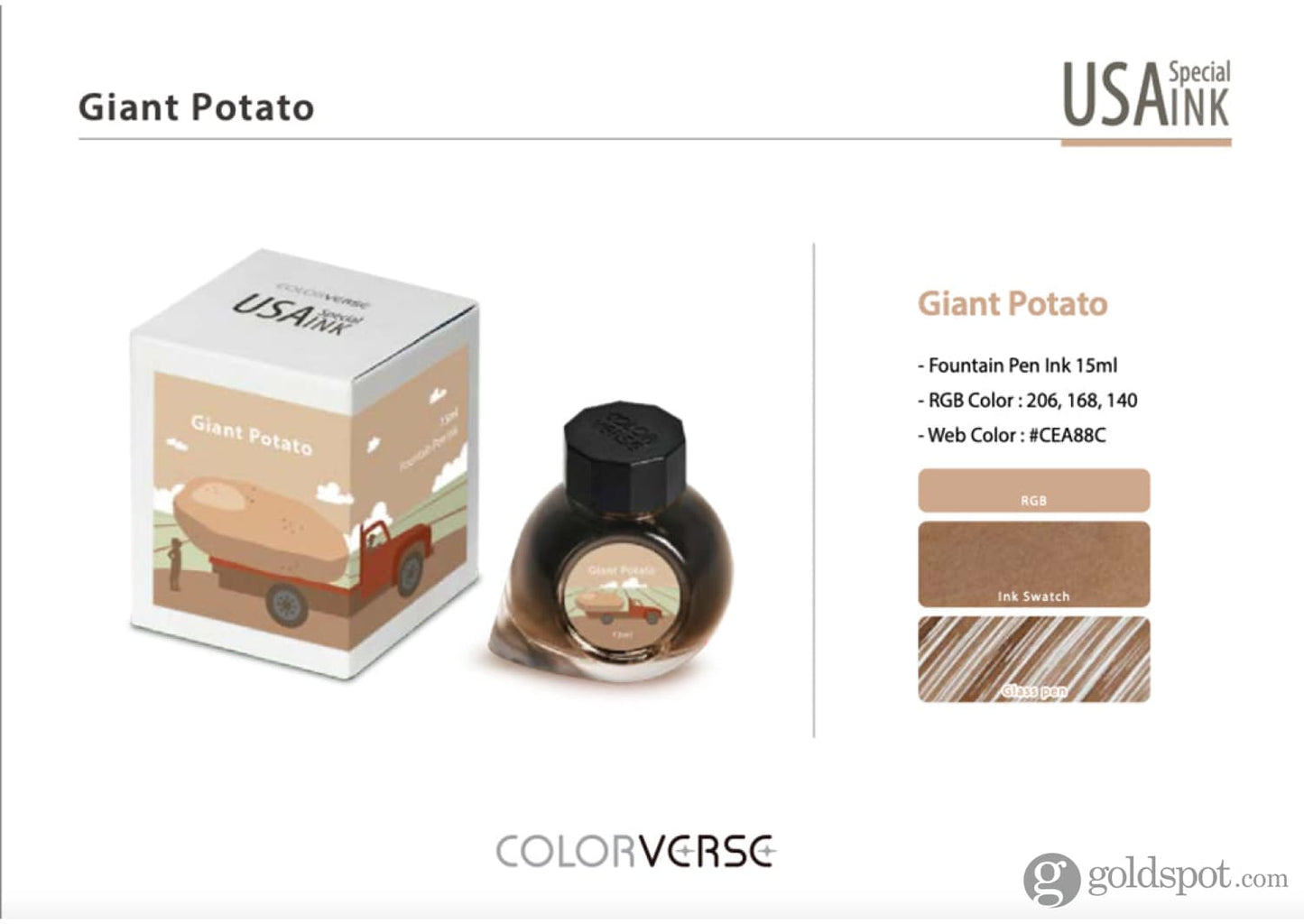 Colorverse USA Special Bottled Ink in Idaho (Giant Potato) - 15mL Bottled Ink
