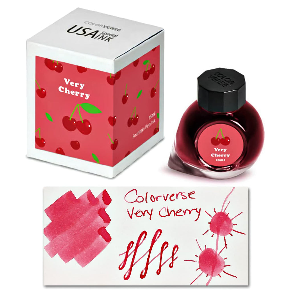 Colorverse USA Special Bottled Ink in Michigan (Very Cherry) - 15mL Bottled Ink