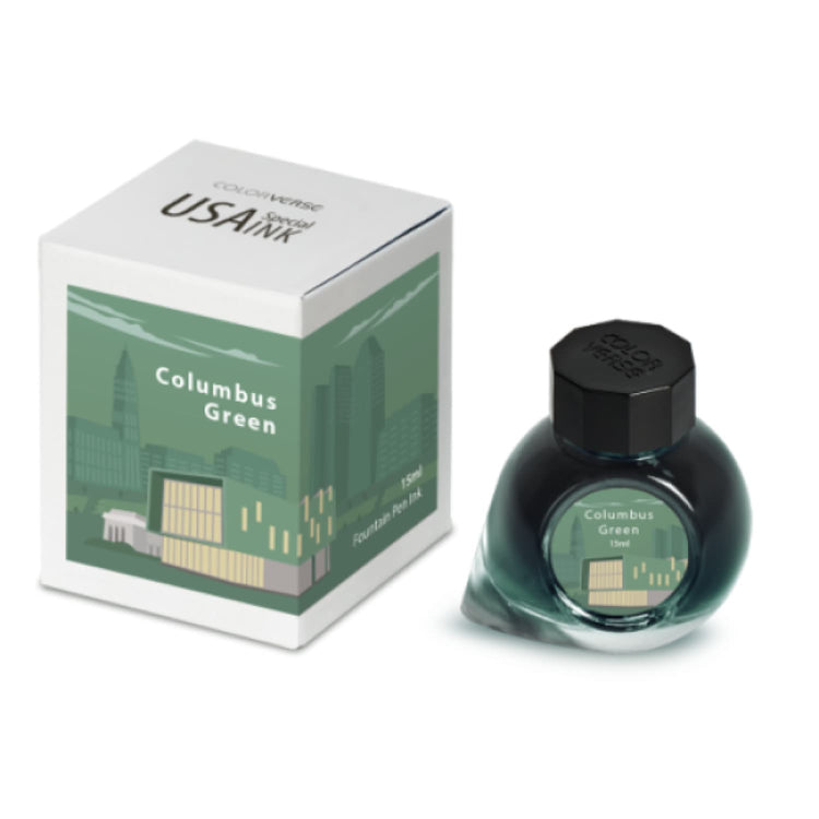 Colorverse USA Special Bottled Ink in Ohio (Columbus Green) - 15mL Bottled Ink