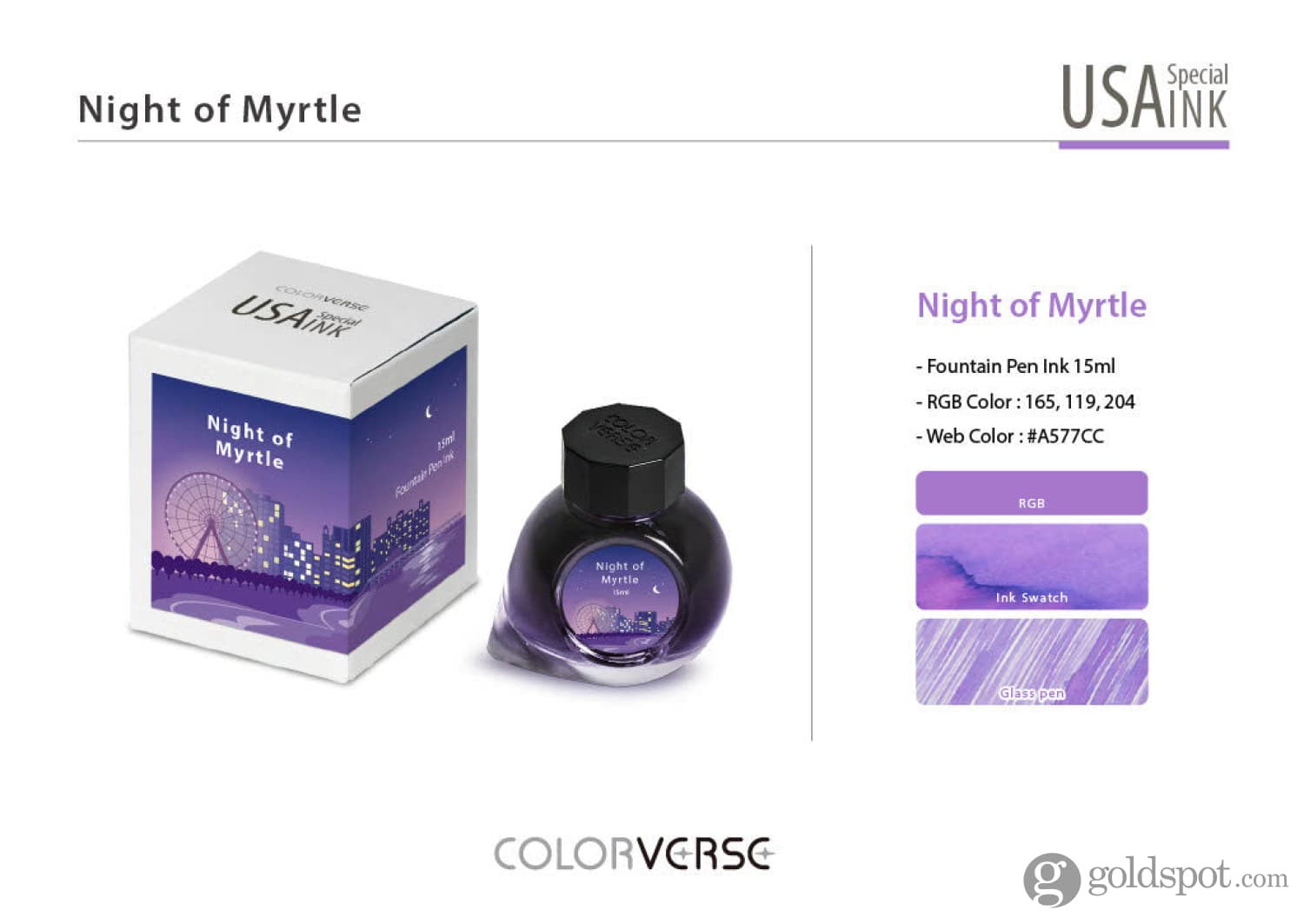 Colorverse USA Special Bottled Ink in South Carolina (Night of