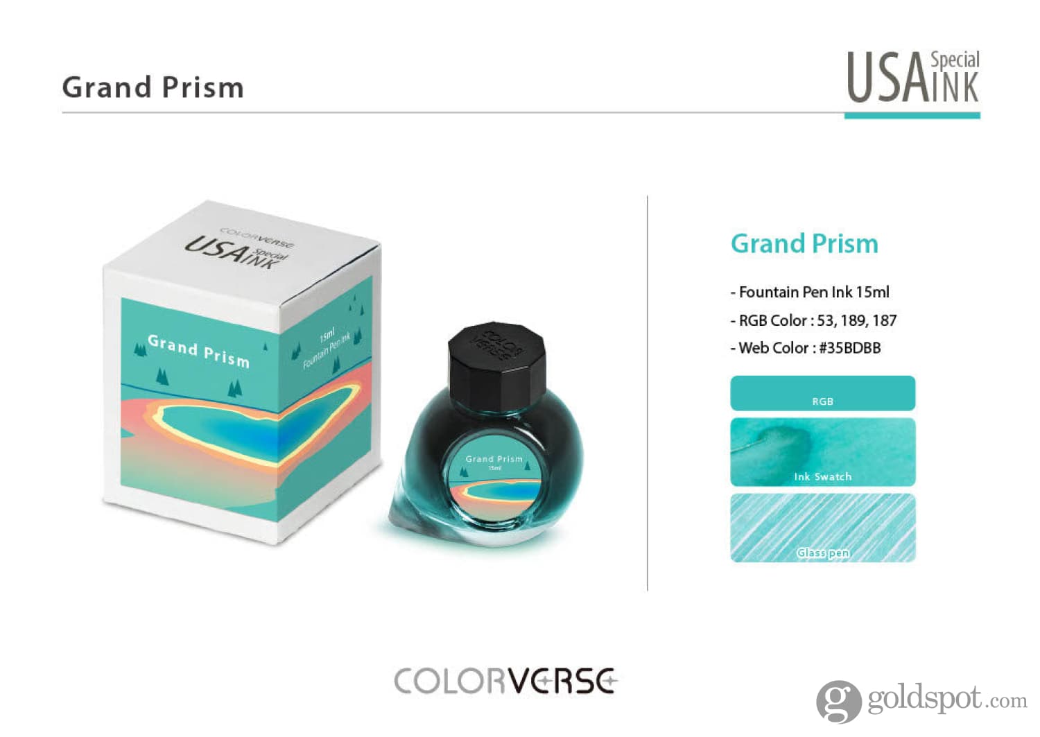 Colorverse USA Special Bottled Ink in Wyoming (Grand Prism) - 15mL