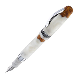 Conklin 1898 Spectra Fusion Fountain Pen in White with Chrome Trim - Limited Edition