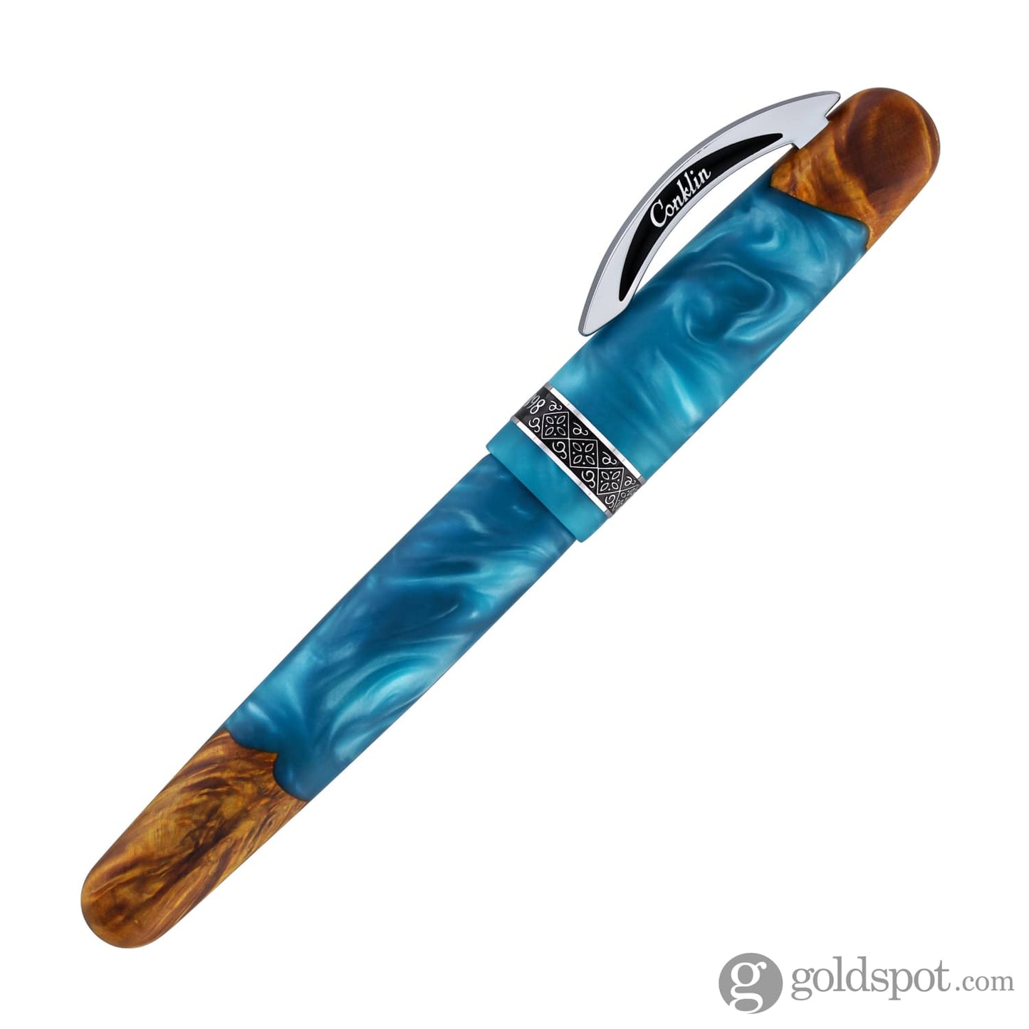Conklin 1898 Spectra Fusion Rollerball Pen in Blue with Chrome Trim - Limited Edition Rollerball Pen