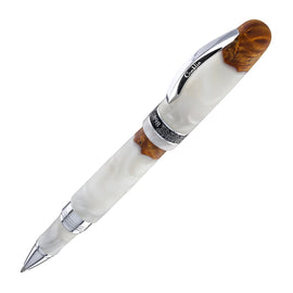 Conklin 1898 Spectra Fusion Rollerball Pen in White with Chrome Trim - Limited Edition