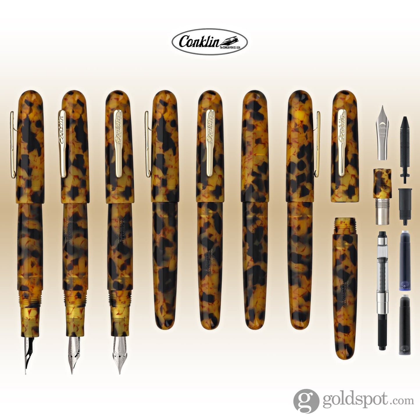 Conklin All American Fountain Pen in Tortoiseshell Fountain Pen