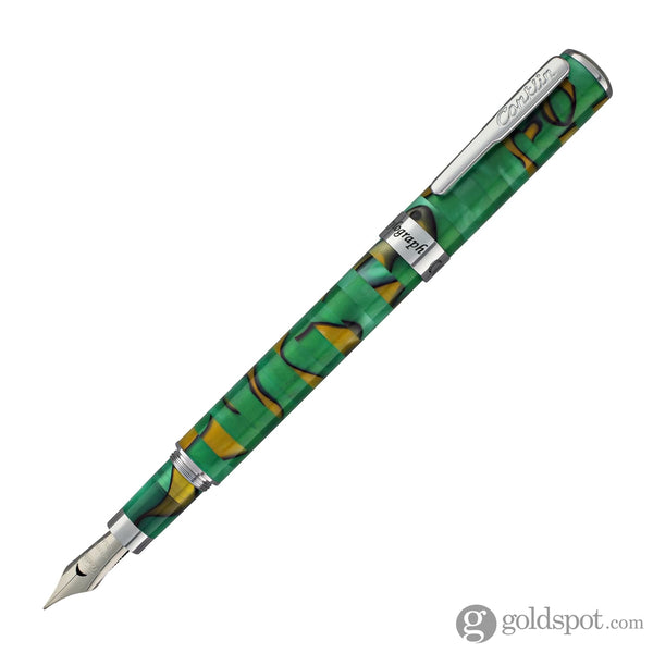 Conklin Stylograph Mosaic Fountain Pen in Green/Brown Fountain Pen