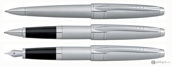 Cross Apogee Ballpoint Pen in Brushed Chrome Ballpoint Pens