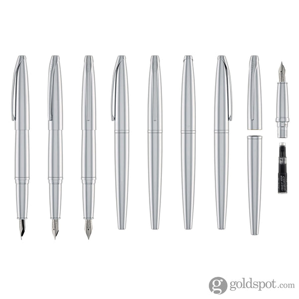 Cross ATX Fountain Pen in Pure Chrome Fountain Pen