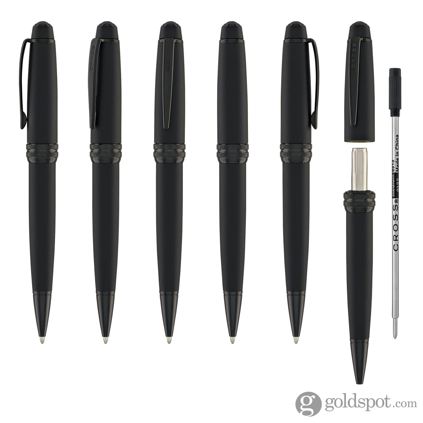 Cross Bailey Ballpoint Pen Matte Black Lacquer PVD Ballpoint Pens