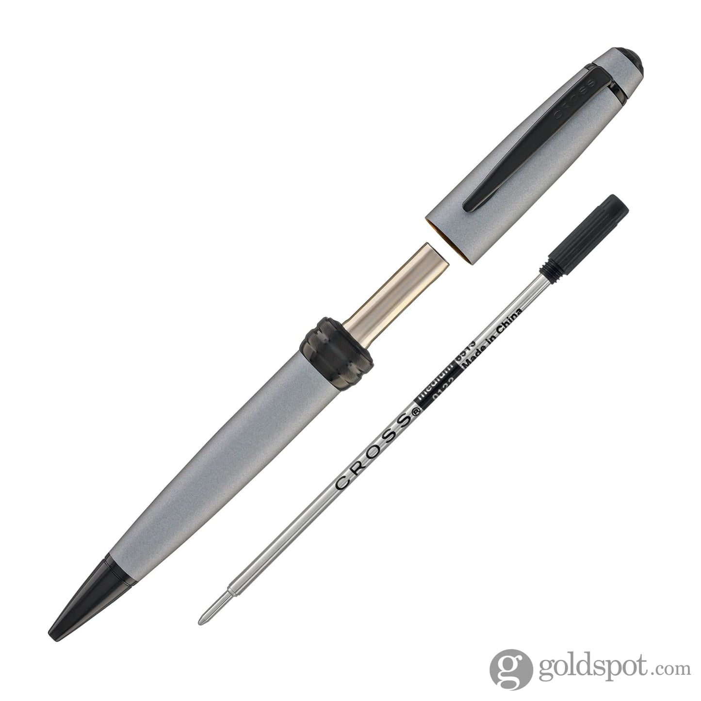 Cross Bailey Ballpoint Pen Matte Gray Lacquer PVD Ballpoint Pens
