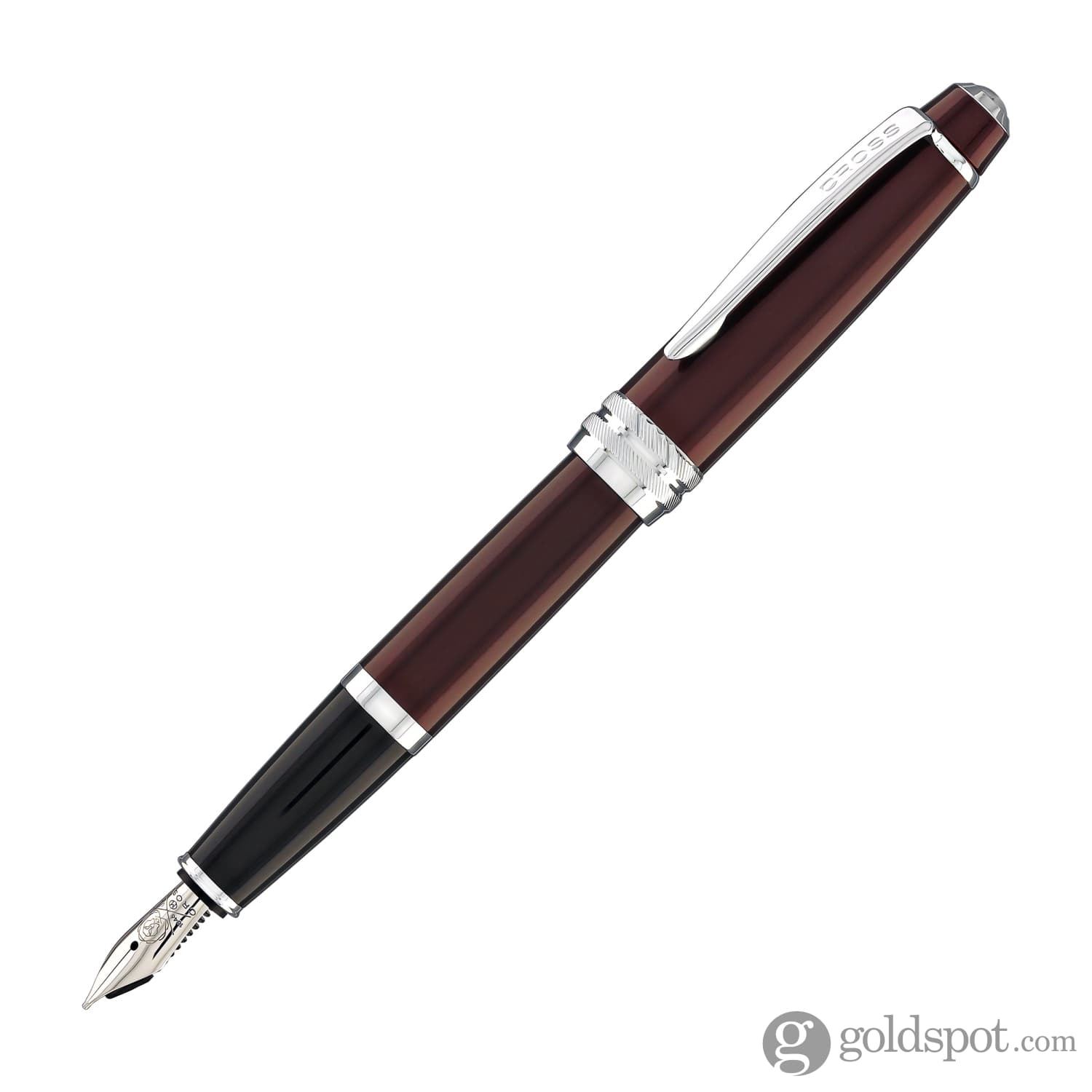 Cross Bailey Fountain Pen in Red Lacquer - Medium Point - Goldspot