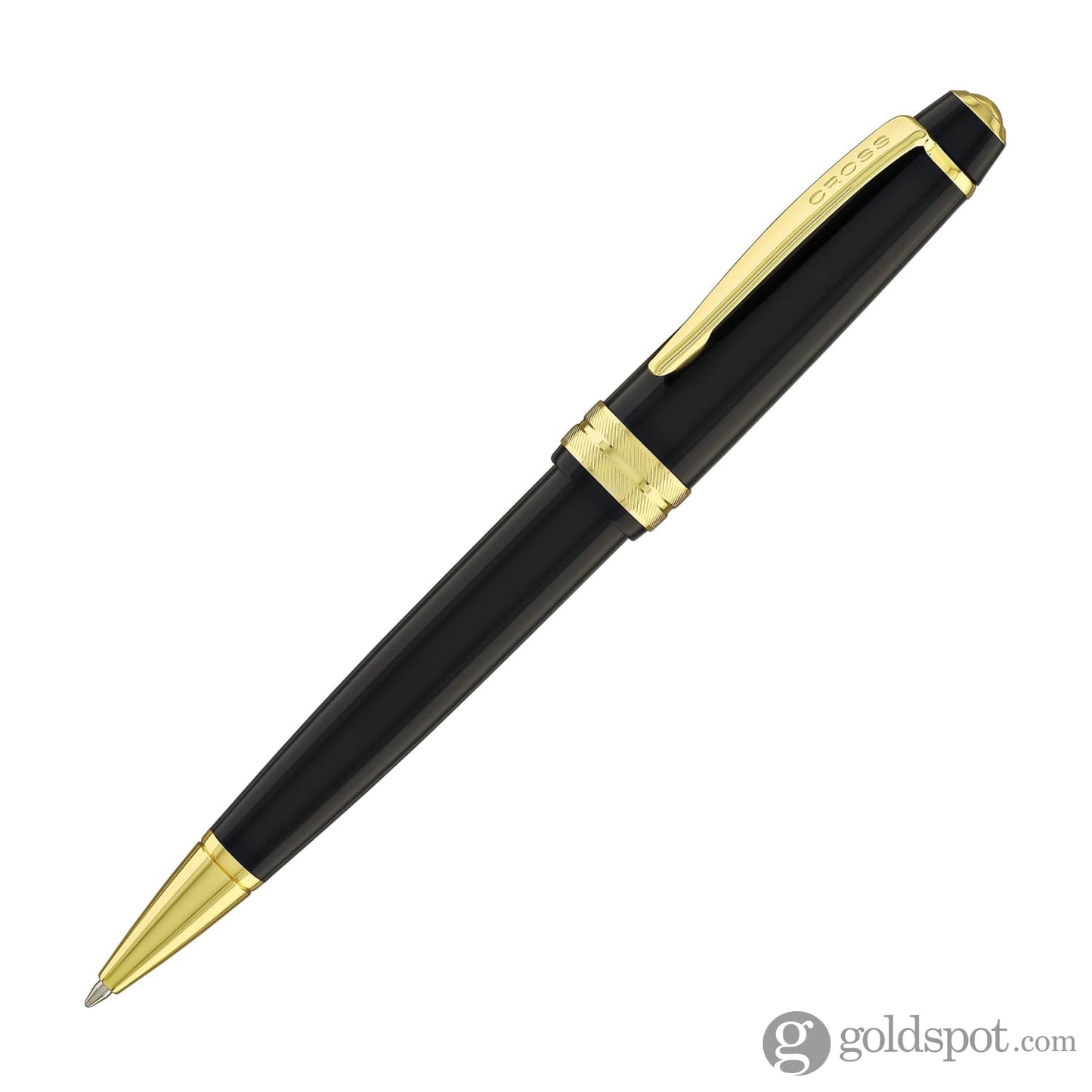 Cross Bailey Light Ballpoint Pen in Glossy Black Resin with Gold Trim Ballpoint Pens