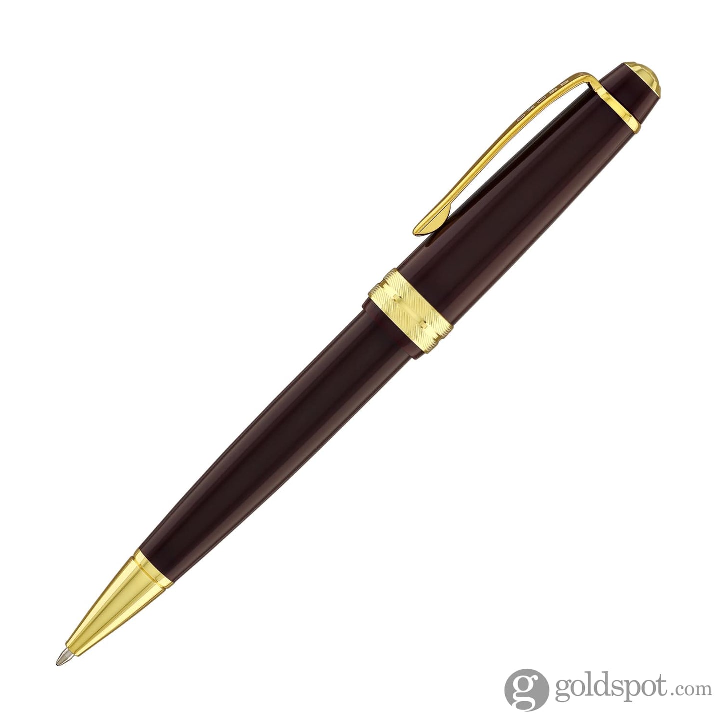 Cross Bailey Light Ballpoint Pen in Glossy Burgundy Resin with Gold Trim Ballpoint Pens