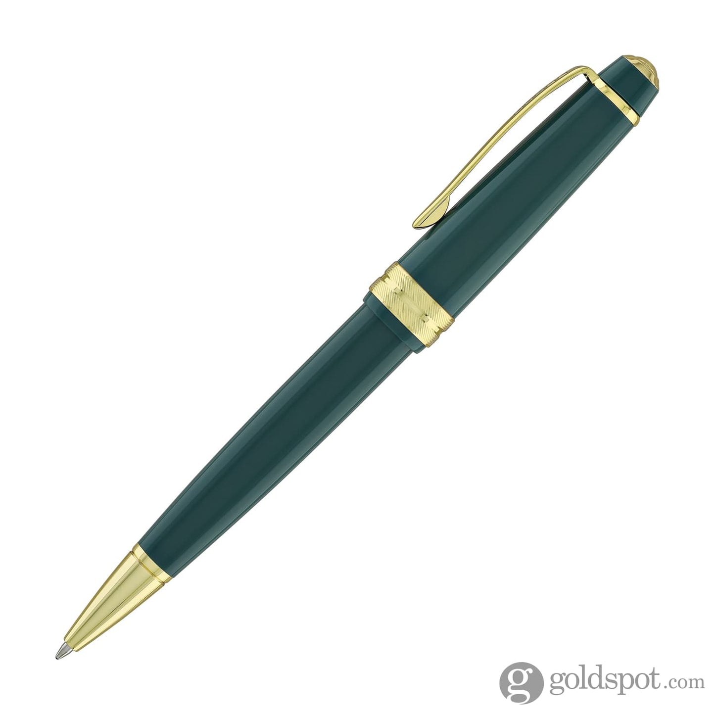 Cross Bailey Light Ballpoint Pen in Glossy Green Resin with Gold Trim Ballpoint Pens