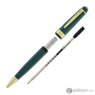 Cross Bailey Light Ballpoint Pen in Glossy Green Resin with Gold Trim Ballpoint Pens